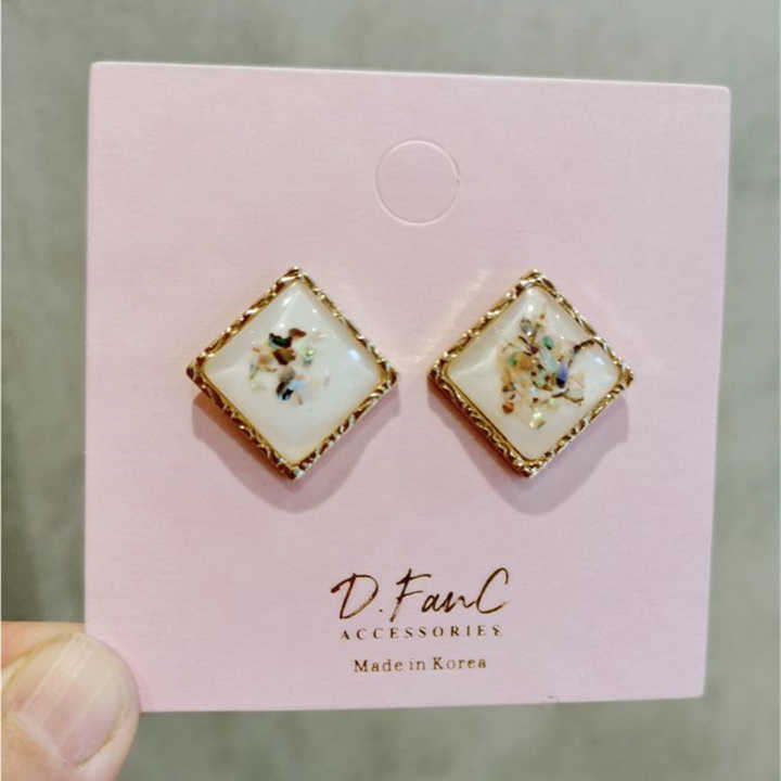 White pink Paper Cardboard Custom Printed Necklace Earring Card With ...