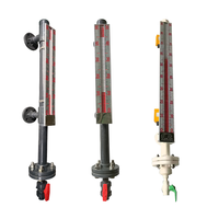 Jauge de niveau magnétique anti-corrosion en PP, PPH, UPVC, PVC, PTFE, acier inoxydable, indicateur de débit à clapet, instruments de mesure de niveau