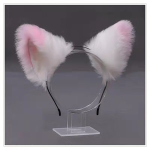 ハロウィンふわふわキツネの毛皮耳ヘッドバンドヨーロッパアメリカンスタイルユニセックスロリータコスプレパーティーアニメヘアアクセサリー - Product Image 2