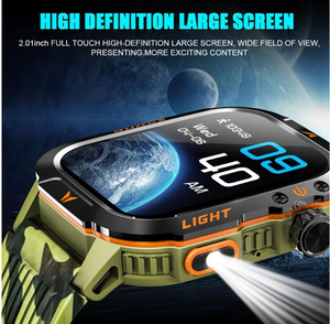 DF TAC EDS Lampe torche rectangulaire de camping en plein air à longue autonomie 600 mAh avec GPS, Bluetooth et fonction d'appel téléphonique - Product Image 1