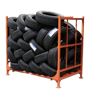 מתקפל וstackable אחסון מטלטלין אופנוע צמיג מתלה 4 גלגלי צמיג מורט צמיג אחסון stillage - Product Image 1