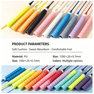 เทปพันด้ามจับ PU สีน้ำเงิน ป้องกันการลื่น ดูดซับเหงื่อ สำหรับด้ามจับไม้แบดมินตัน - Product Image 6