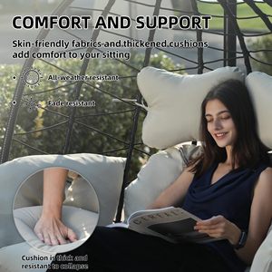 Jardin Teardrop Hamac Egg Kids Egg Swing Chaise suspendue avec capuche - Product Image 5