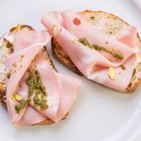 Mortadelle de marque italienne de qualité garantie à la pistache et aux amandes de viande de porc italienne