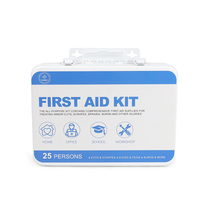 Caja de Almacenamiento de Medicamentos para 25 Personas con Asas, Botiquín de Primeros Auxilios, Organizador de Suministros Médicos Transparente, Botiquín de Acero para Oficina en Casa - Product Image 5