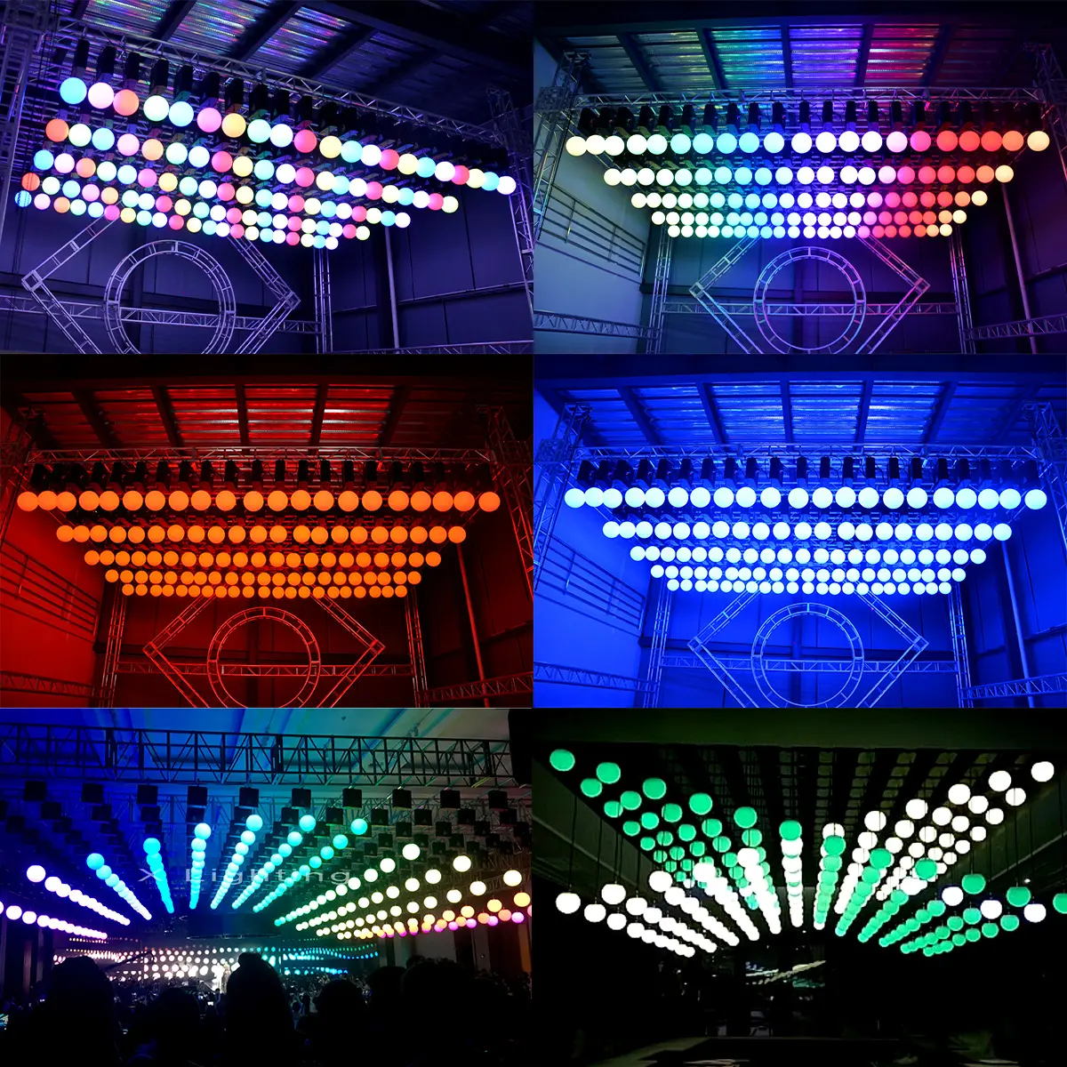 เครื่องกว้านและระบบไฟ Kinetic Light เวทีไฟ DMX แบบควบคุมด้วยระบบไฟดิสโก้แบบ LED RGB