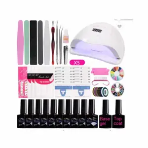 Cheap Gel Nail Polish Pink Nail Equipment And Products Beauty Nail Poly Gel Art Tools Kit Set For Salon