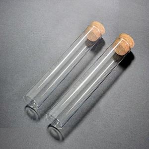 Tube personnalisé pré-emballé, tube roulé de 118 mm, tube en verre transparent avec bouchon en <span class=keywords><strong>liège</strong></span> - Product Image 1
