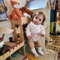 Muñeca Reborn de Vinilo de Estilo Nuevo, Simulación Realista, Juguete de Regalo, Ayuda para Caminar de Bebé Recién Nacido Hecha a Mano, Regalo de Cumpleaños para Niños