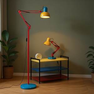 Lámpara de pie vintage Rainbow de 28W x 170H cm, de acero, para iluminación del hogar y la oficina. - Product Image 3