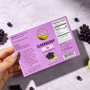 Custom Tea Nutrition Facts Waterproof Sticker Print Food <b>Container</b> Barcode Sticker Tea Jar Self Adhesive Label Sticker - Product Image 4