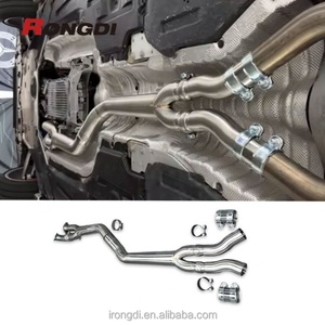 SS304 High Flow M Performance 3.5 Inch Exhaust System for BMW S58 G80 M3 G82 M4 2020+ MidPipe with Brace - Product Image 5