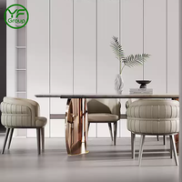 Nouvelle chaise de salle à manger de luxe italienne, cadre en acier carbone, éponge confortable, coussin doux, chaise de salle à manger moderne