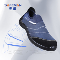 Chaussures de sécurité SAFEMAN durables de haute qualité avec embout en acier, respirantes, légères, souples, bleues, protection des pieds pour hommes, anti-impact