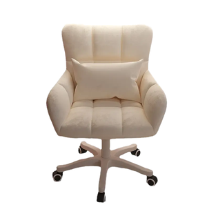 Fauteuil pivotant moderne en métal confortable et inclinable avec hauteur réglable pour la maison, le bureau, le salon et la chambre à coucher - Product Image 1