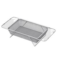 Nouveau modèle d'évier de cuisine panier pour lave-vaisselle égouttoir rétractable en acier inoxydable égouttoir à vaisselle à un niveau