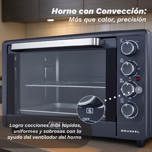 Forno elettrico a convezione Grunkel Heat Pro Max 48L con funzione girarrosto per uso su piano di lavoro - Product Image 5