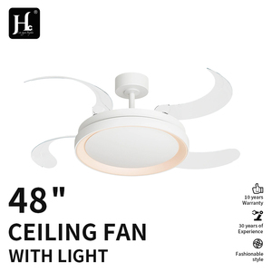 New 42 inch retractable <b>ceiling</b> fan with <b>light</b>, invisible intelligent <b>ceiling</b> fan with <b>remote</b> <b>control</b> - Product Image 2