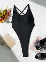 Ensemble bikini deux pièces sexy pour femme, style euro-américain, taille haute, à nouer, faible MOQ, vêtements de plage