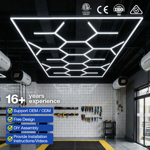Lumière de garage en nid <span class=keywords><strong>d</strong></span>'abeille LED à faire soi-même, éclairage hexagonal suspendu au plafond, <span class=keywords><strong>lampe</strong></span> hexagonale modulaire, éclairage de <span class=keywords><strong>d</strong></span>étail - Product Image 1