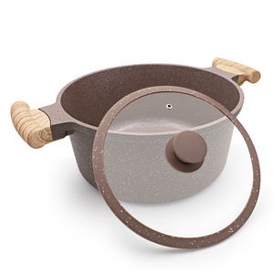 Casserole à induction pour four hollandais Marmite à soupe en fonte d'aluminium Revêtement antiadhésif en céramique - Product Image 6