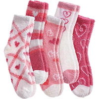 Chaussettes d'hiver douces et moelleuses pour femmes, épaisses, en polyester, pour la maison, pour dormir, confortables et chaudes, 5 paires, taille unique