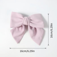 WENNAN Jepit Rambut Pita Besar Warna Pink Solid, Jepit Rambut Pita Besar untuk Wanita dan Anak Perempuan, Aksesoris Rambut Manis