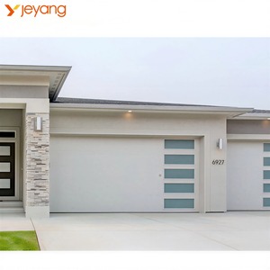 <span class=keywords><strong>Porte</strong></span> de <span class=keywords><strong>garage</strong></span> sectionnelle automatique JY moderne en panneaux sandwich isolés en acier, mousse et aluminium, coupe-vent, à vue complète - Product Image 2