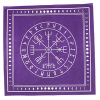 Nappe de Tarot en Velours de Haute Qualité, Impression de Logo Personnalisé, Motif Multicolore, Constellation, Altar de Sorcière, Réutilisable, Artisanat
