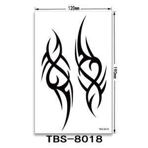 Tatuaje Temporal <span class=keywords><strong>de</strong></span> Alta Calidad con Diseño Tribal <span class=keywords><strong>de</strong></span> un Solo Brazo, Adhesivo Impermeable y Colorido para Aplicación Corporal - Product Image 4