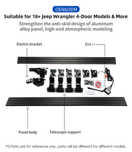 Pedana Laterale Elettrica Personalizzabile Noble 4x4 per Vari Modelli, Accessorio per Jeep Wrangler JK 4 Porte 2 Porte JL - Product Image 2