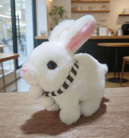 Adorable jouet en peluche interactif en forme de lapin carotte, avec rembourrage en coton PP, qui marche et parle, 12x8x13cm, peluche et plastique, unisexe