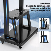 2025 LED LCD Pantallas de panel plano TV Trolley Altura ajustable 32 "a 75" Soporte de TV móvil Soportes de piso Carros de TV rodantes