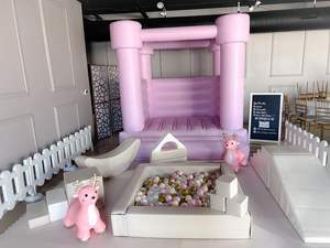 Castillo Hinchable Comercial Brincolín Inflable Blanco con Tobogán - Product Image 6