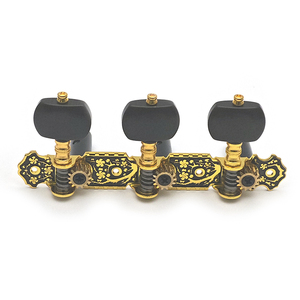 110Mm <span class=keywords><strong>Guitar</strong></span> Tuner Máy Đầu 3 + 3 Bộ Điều Chỉnh Phím Chuỗi Pegs Cho Đàn <span class=keywords><strong>Guitar</strong></span> Cổ Điển Tỷ Lệ Bánh 1:14 Đen - Product Image 3