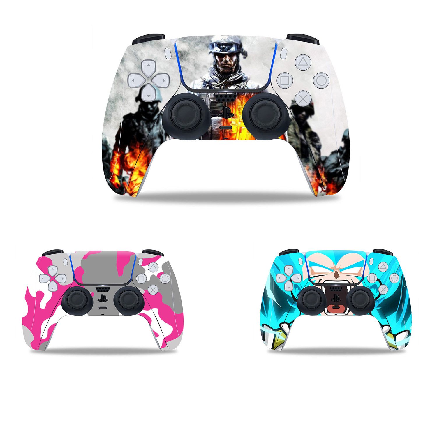 Камуфляж мультфильм DIY PS5 контроллер кожи Наклейка Обложка для PS5 геймпад джойстик для PlayStation 5 контроллеры наклейки