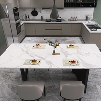 Wiselink Comptoir de cuisine Pierre artificielle sans silicone Surface solide Grandes dalles Comptoir de cuisine découpable Dalle de pierre
