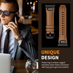 สายนาฬิกาหนังสำหรับ <span class=keywords><strong>Apple</strong></span> <span class=keywords><strong>Watch</strong></span> Ultra 10 9 8 <span class=keywords><strong>7</strong></span>วินเทจสายหนัง Crazy Horse สำหรับผู้ชาย - Product Image 4