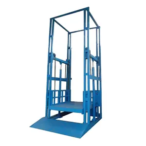 China manufacturer guide rail cargo lifter /hydraulic stationary lift table