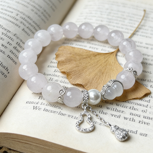 คริสตัลผงธรรมชาติ ดีไซน์<span class=keywords><strong>ดั้งเดิม</strong></span> รูปทรงน้ำเต้า สร้อยข้อมือลูกปัดทรงกลมสำหรับผู้หญิง ของขวัญคริสตัลสุดหรู - Product Image 3