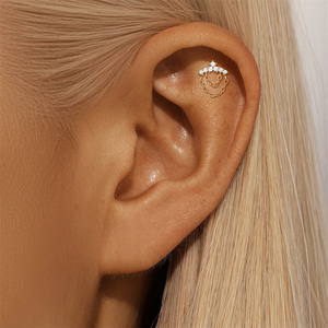 Pendientes de Plata de Ley S925 con Zirconia Marquise, Diseño Geométrico de Doble Capa, con Borlas y Parte Trasera Plana, Marca CANNER - Product Image 5