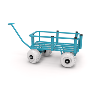 Carrello da Pesca Pieghevole in Alluminio con Quattro Ruote Gonfiabili, Capacità di Carico 120kg, Portatile, Personalizzabile OEM, per Spiaggia - Product Image 5