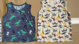 เสื้อกล้ามของเด็กผู้ชาย,เสื้อแขนกุดคอกลมโพลีเอสเตอร์100% ลวดลาย - Product Image 5