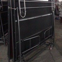 Plateforme de Scène Pliante Portable, Podest Mobile pour Événements d'Église, Structure Carrée en Aluminium et Acier, 1 x 2 m