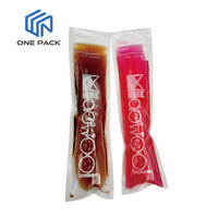 Petit popsicle de fruit imprimé sur mesure à trois côtés avec sac ziplock bâton sac de glace Sachet pochette sac d'emballage