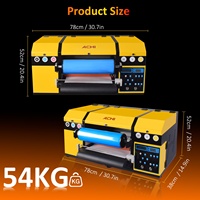 Imprimante UV DTF compacte double face ACHI 2-en-1 avec double tête XP600, format A3 (13 pouces), avec support de découpe de film – Stock UE