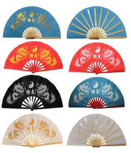 고품질 중국어 드래곤과 피닉스 무술 쿵푸 태극권 대나무 손 팬 - Product Image 4