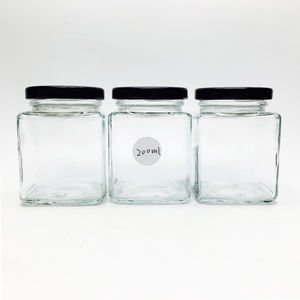 250 ml 9 oz Rectangle Food Packing Glass Jars <strong>Honey</strong> Jam Canned Packing Wholesale - Product Image 5