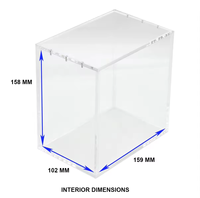 Boîte de présentation en acrylique transparente résistante aux UV à 99 %, vente en gros, boîte de rangement pour cartes TCG avec couvercle magnétique