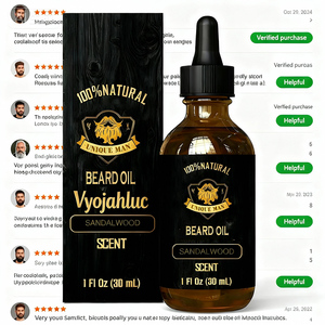 Fabrika 100% doğal özelleştirmek sandal organik erkekler sakal yağı özel etiket şişeleri sakal uzatma yağ sakal yağı - Product Image 6